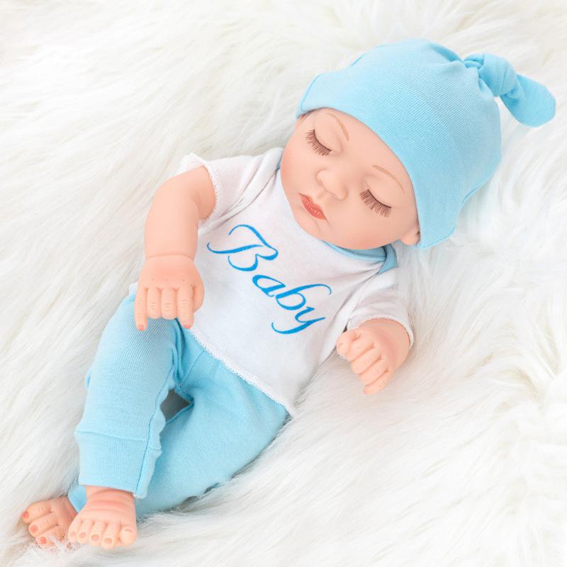 30CM Washable Lifelike Soft Hand-painted Simulation Baby Reborn Doll Children Accompany Play Doll