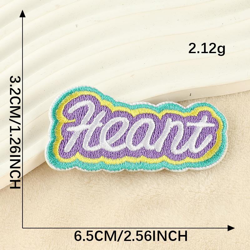 Embroidery Label Cartoon English Alphabet Embroidery Label Patch Sticker Shoe and Hat Badge Clothing Accessories Cloth Sticker
