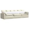 Sofa Cushions 2 Pcs White 200 X 40 Cm Fabric