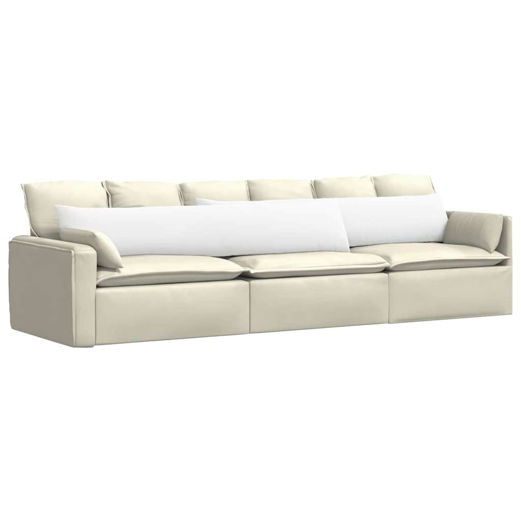 Sofa Cushions 2 Pcs White 200 X 40 Cm Fabric