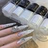 10rolls Black White Lace Nail Foils Stickers Sexy Flowers Design Nail Arts Decals Nails Salon Adhesive DIY Manicure Styling Tool