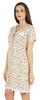 Inkmeso Printed V-Neck Nightgown Sleepwear For Womens Nightshirt Soft Button