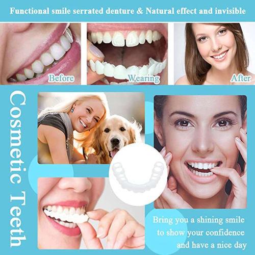 Dentures, Artificial Teeth, DIY, Men and Women, Instant Dentures, Easy To Wear, Multi-functional Temporary Cosmetic Dentures, Adjustable Teeth