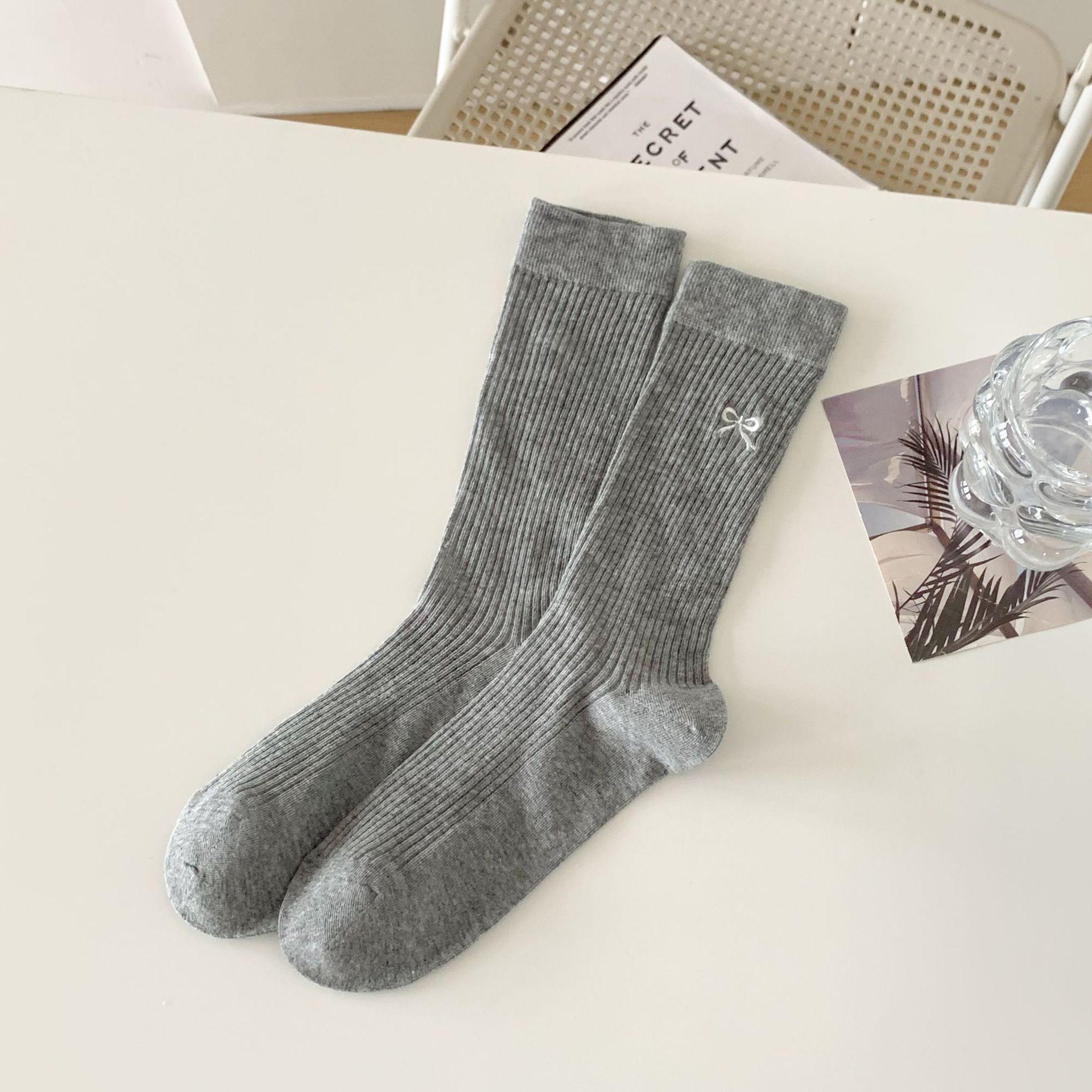 

Women S Bow Tie Mid Tube Socks Summer Thin Mesh Korean Version Long Tube Socks Pile Up Socks For Girls Ballet Breathable Socks