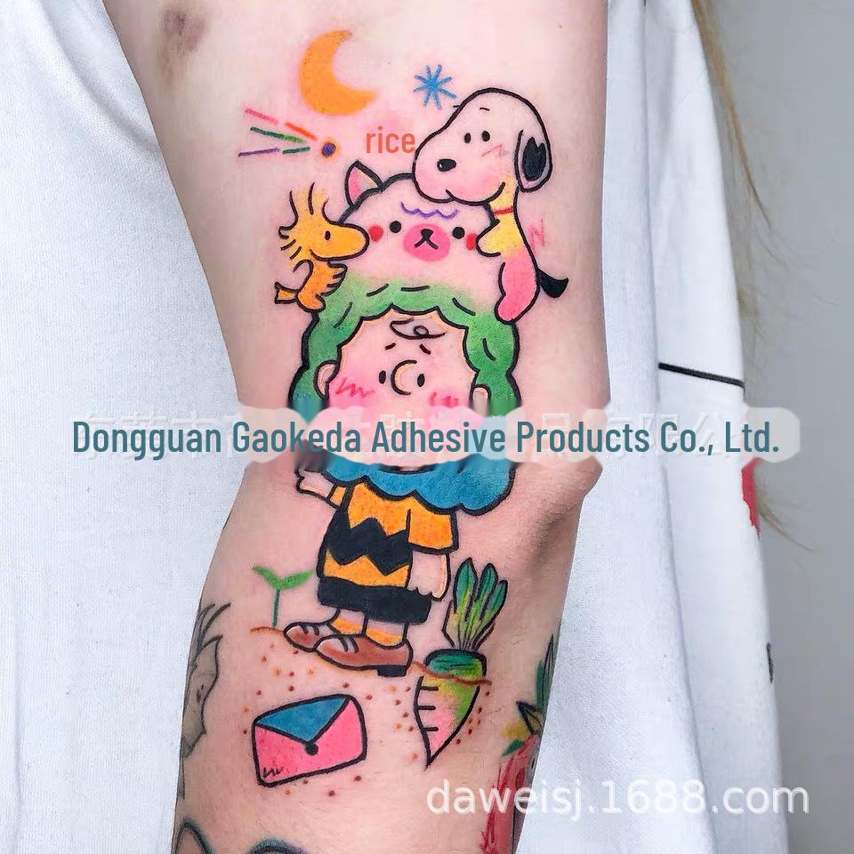 

Японские наклейки-татуировки в стиле аниме «Лолита» — красивый водостойкий цветочный дизайн для долговечной носки для обоих полов 19x12cm