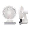 USB Small Desk Fans 4  s Low Noise 180 Degree Automatic Shaking Head Re able 5000mAh Desk Fan with LED Display