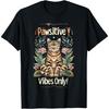 Pawsitive Vibes Only Yoga Poses Kitten Bengal Cat T-Shirt