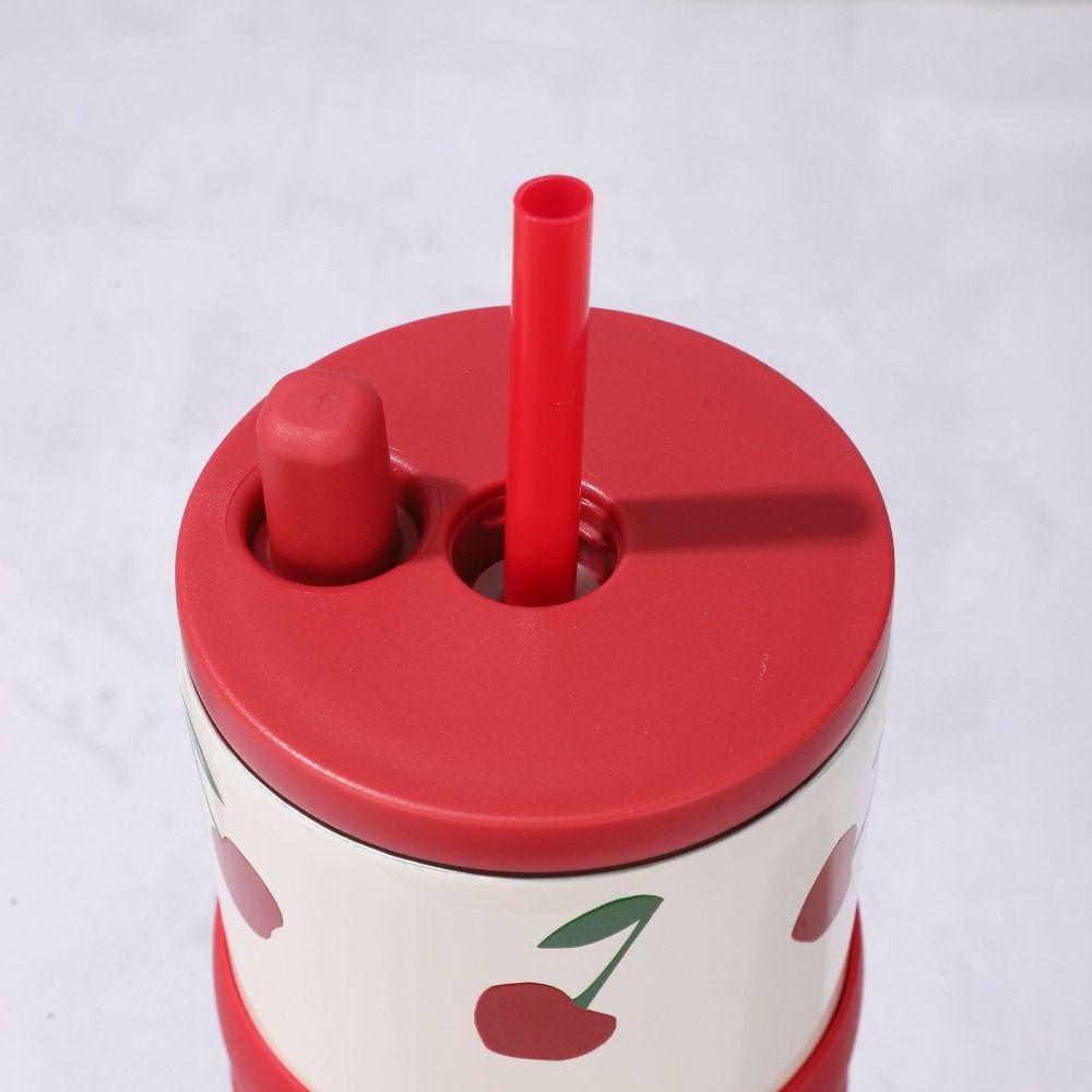 Stainless Steel Insulation Cup Star Flower Print Water Bottle Vacuum Thermos Cup  Student