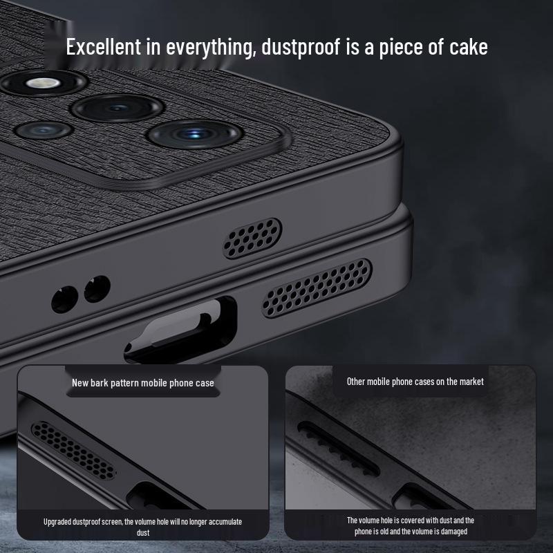 OPPO A60 & A3 Vitality Bark Texture Anti-Fall Case