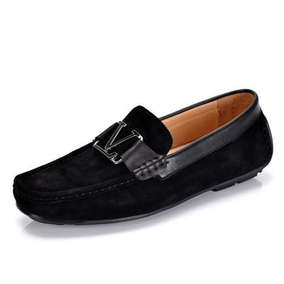 European Station Leather Frosted Leather Versatile Men'S Doudou Shoes Driver Driving Foot Sleeve Trend Breathable Loafers Men'S Shoes