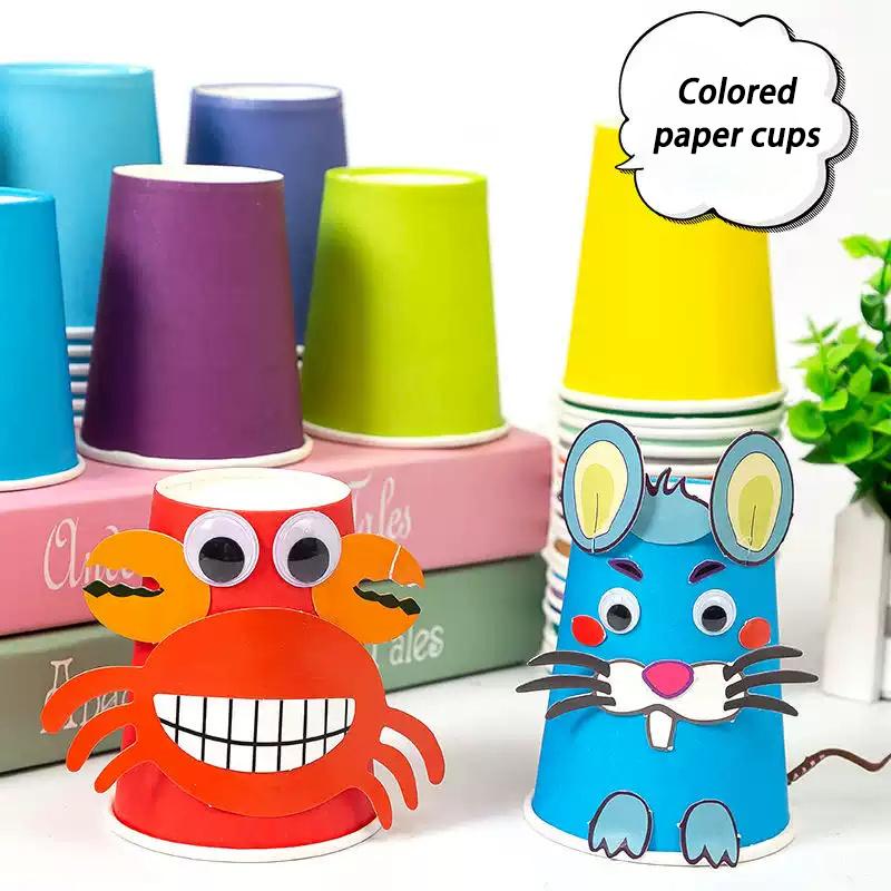 Colorful Paper Cups For Kindergartens, Early Education Children'S Crafts Diy Art Supplies And Paper Cups