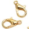 200Pcs Lobster Clasp Sturdy Zinc Alloy 0.5x0.2in Simple Multi Purpose Lobster Claw Clasps Gold
