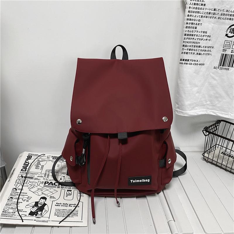 Japanese Harajuku Style Junior and Senior High School Students Backpack Large Capacity Trendy Brand Simple Flip Work Suit Travel Bag Men