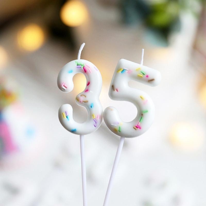 Unique Kids Birthday Cake Candle Decoration Colorful Wax Number for Party Celebration and Family Gatherings