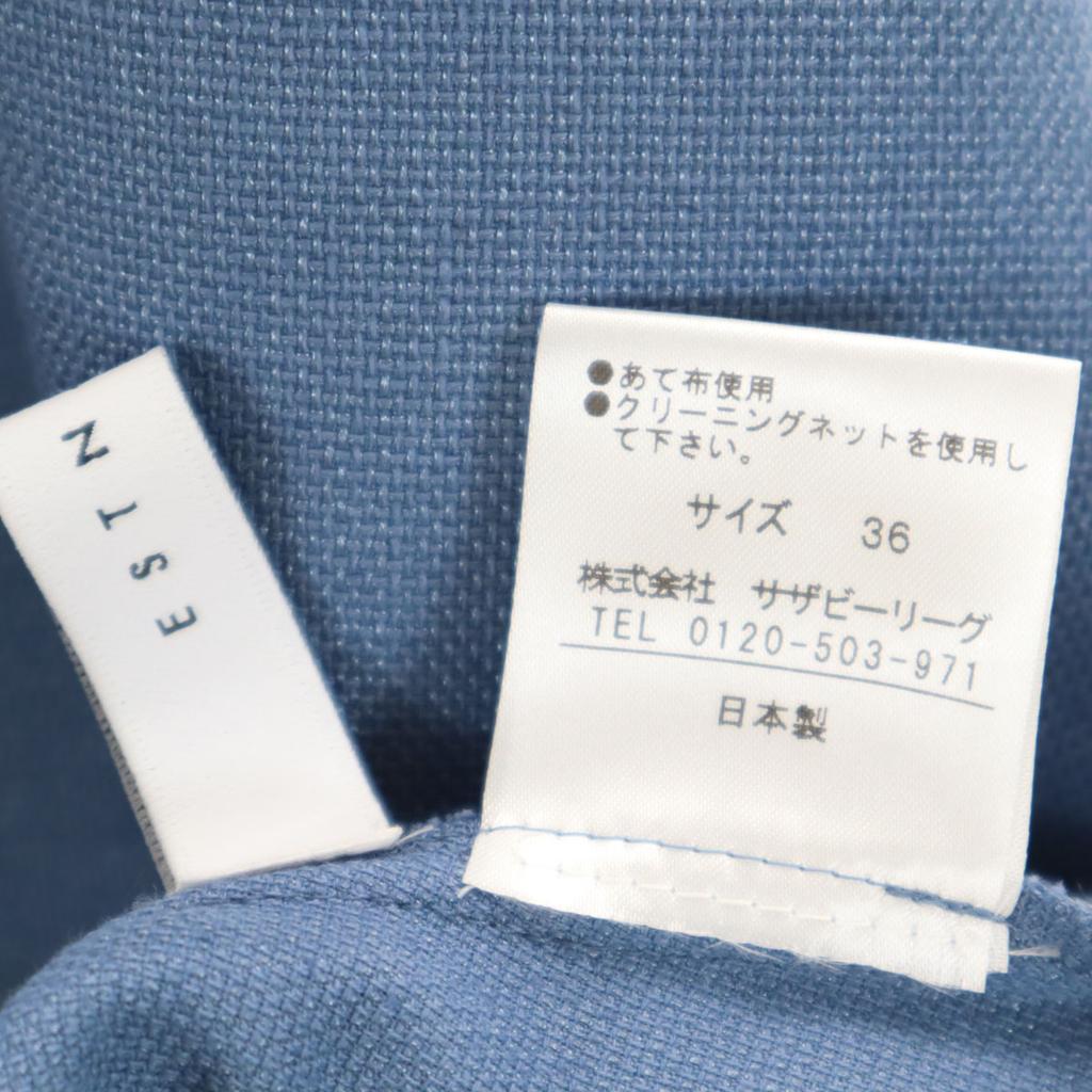 Unused ESTNATION Made In Japan Linen Blend No Sleeve ZIP Pocket One Piece Women Used