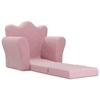 VidaXL Canapé-lit pour enfants rose peluche douce 357057