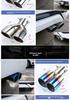 Universal Stainless Steel Exhaust Tip - Straight/Curved Muffler Pipe for Car Tail Throat Decoration