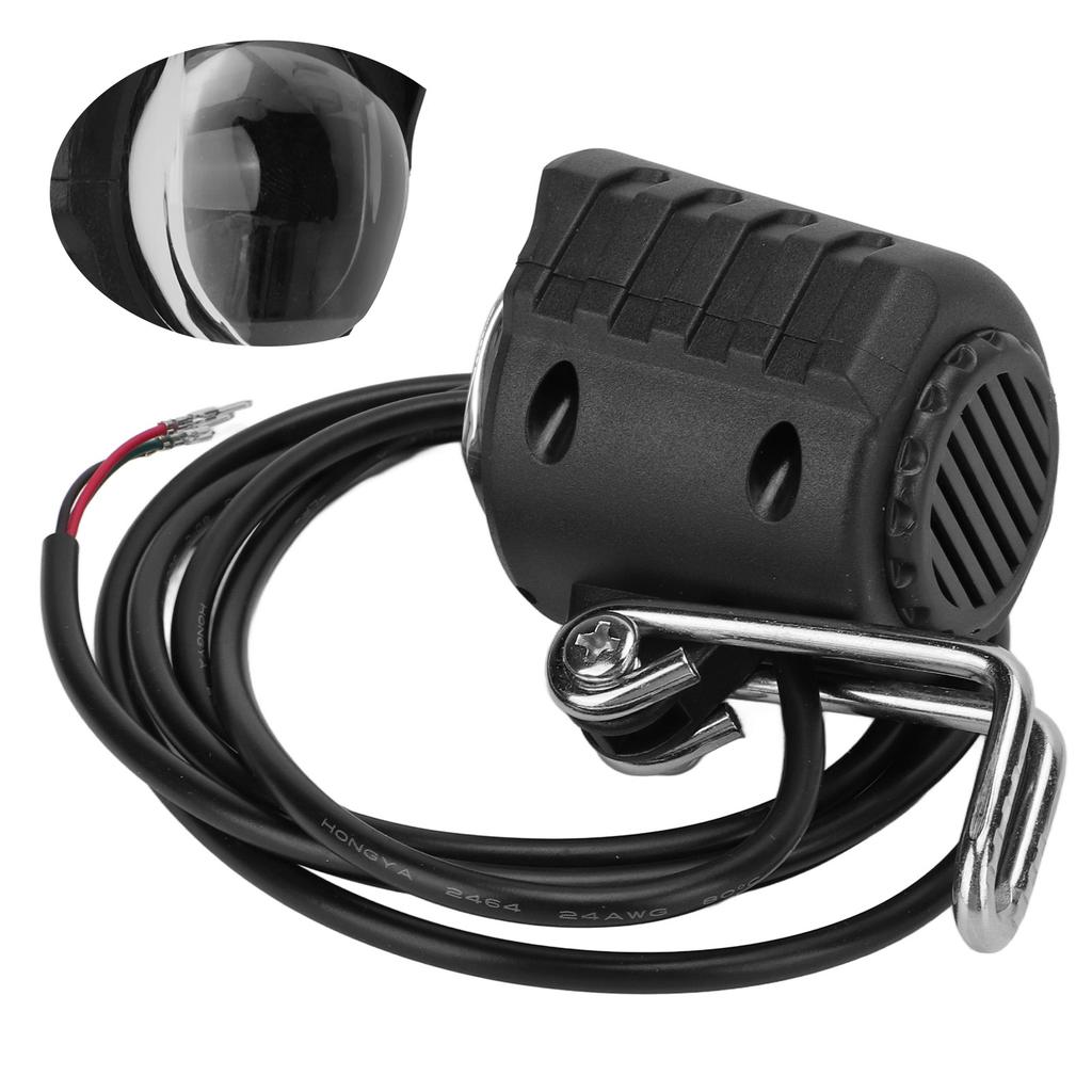 Electric Scooter Headlight Bright LED Inbuilt Horn Waterproof Easy Installation Electric Bicycle Headlamp