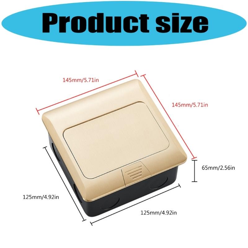 Waterproof 2 Way Floor Socket Flat Floor Concealed Socket Universal Power Outlet Electrical Switches For Home Office