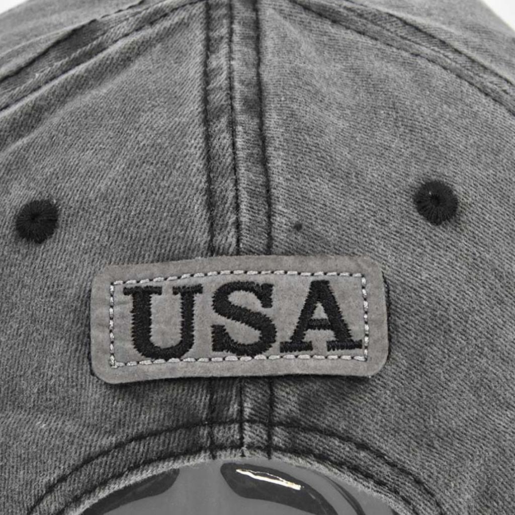 Denim Usa Baseball Cap Patriotic Fashion Mens Casual Hat Trendy American Flag Snapback Stylish Vintage Dad Hat