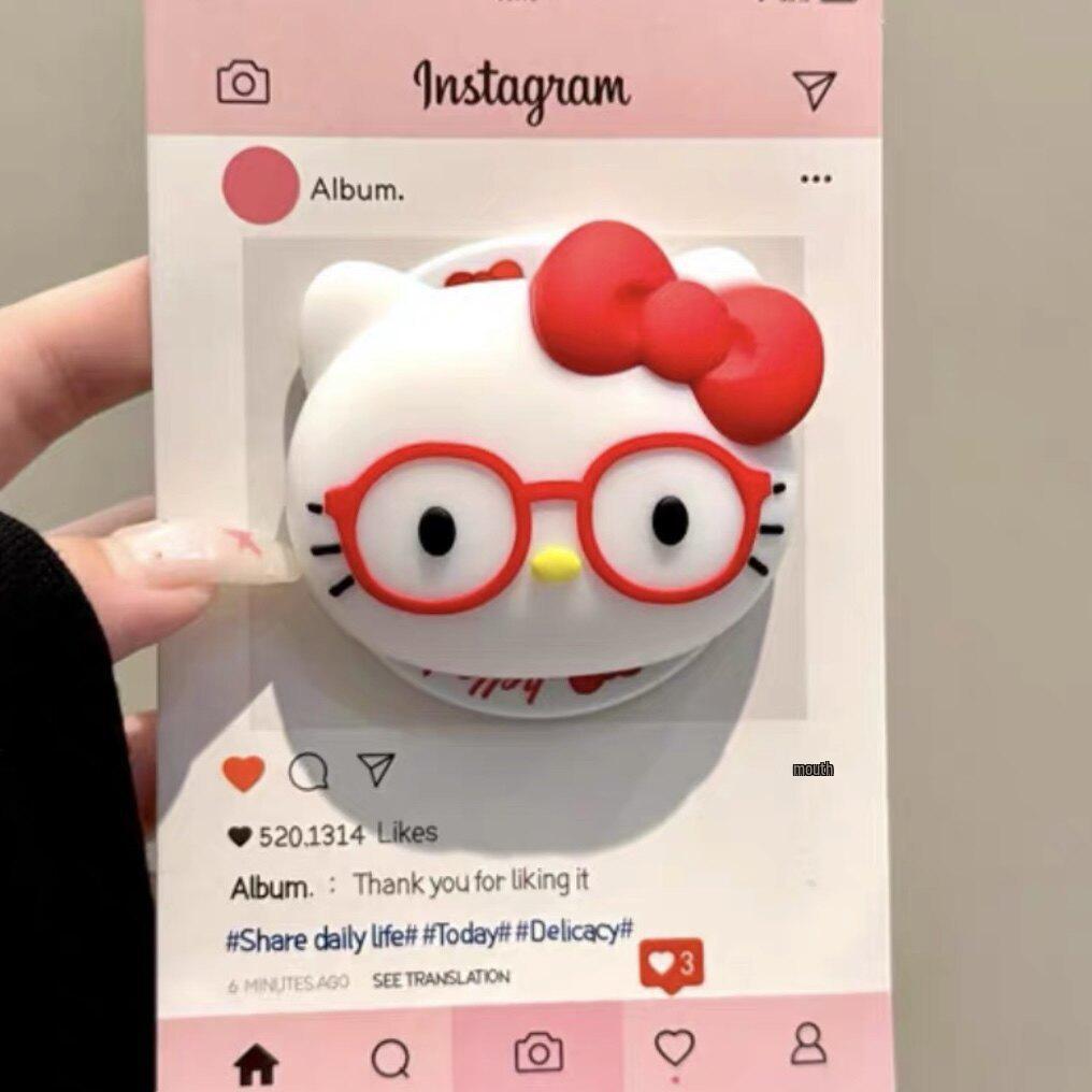 

Adorable 3D Silicone Kitty MagSafe Phone Holder with Retractable Strong Magnetic Grip