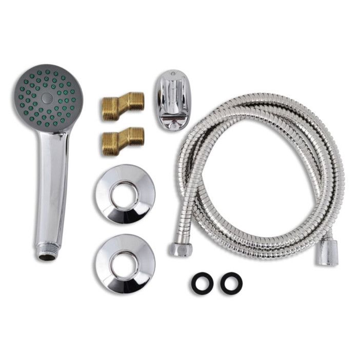Robinet de douche mural VIDAXL avec pomme de douche amovible - Chrome