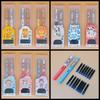 Odeme Student Pen Set: 2 Pens + 15 Refillable Ink Cartridges