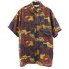 90s Silk Old Overall Handle Short Sleeve Shirt S Brown Men's Used
