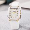 Simple Square Unisex Quartz Watch Casual and Fashionable Silicone Strap Men's Watch Women's Quartz Watch