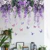 Flower Plants Wall Stickers Home Decoration Bedroom Adhesive Decals Wallpaper