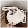 Korean Style Faux Fur Mini Shoulder Bag 2026 Trendy Plush Handbag for Women Fashion Soft Crossbody Purse