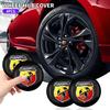 HINLY1 4 Peças 3D Calcomanias de Metal para Centro de Roda de Carro Acessórios de Adesivo Para Abarth Freemont Strada 500x Grande Punto Ducato Stilo Palio