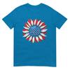 Sunflower American Flag 4th Of July Unisex Unisex Merica Usa Tshirt