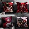 HHigh School DDxD Anime Cushion Cover Natural Linen Organic Fabric DoubleSided Printing Sofa Home Decor Gift Pillow Case