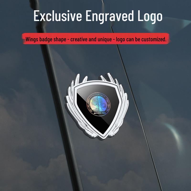 Metal Wing Emblem Sticker for Mercedes GLA35/G45 AMG Car Body Side Window
