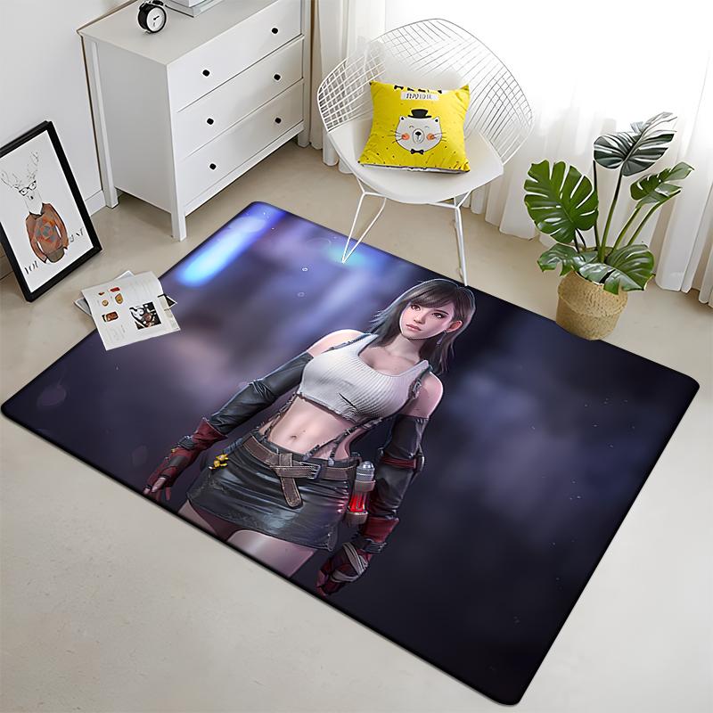 Final Fantasy Carpet Art Printed Living Room Bedroom Children's Rugs Soft Kitchen Area Rug Non-slip Flannel Carpet Floor Mat
