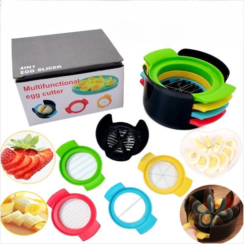 Multipurpose Stainless Steel Wire Eggs Cutter, Egg Slicer for Hard Boiled Eggs, Fruit Garnish Slicer Kitchen Creative Tool