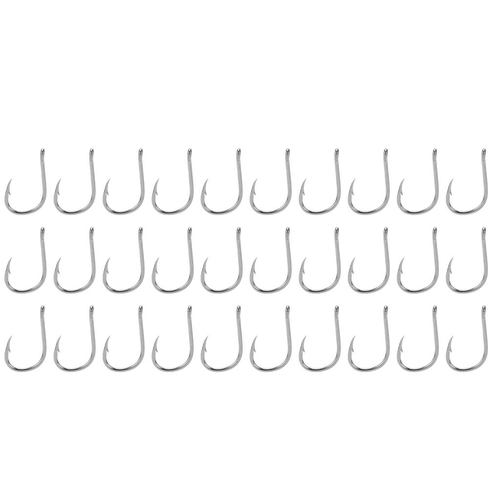 50Pcs Fishing Hook for Iseama Fish Hook Barbed Type High Carbon Steel with Hole for Outdoor ActivityType 8#