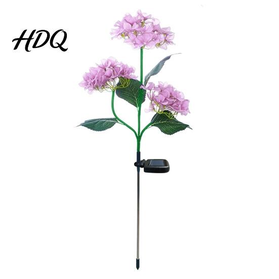 Solar Powered Garden Lights Fairy Hydrangea Light LED Outdoor Stake Lights Waterproof Decorative Tree Artificial Flower Light for Path Yard