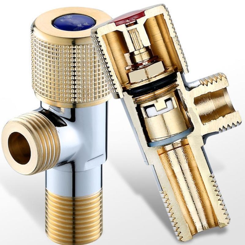 Industrial Strength Angle Valves Anti Corrosion Thickened Anti Burst Brass Angle Valves for Water Flows Control Systems