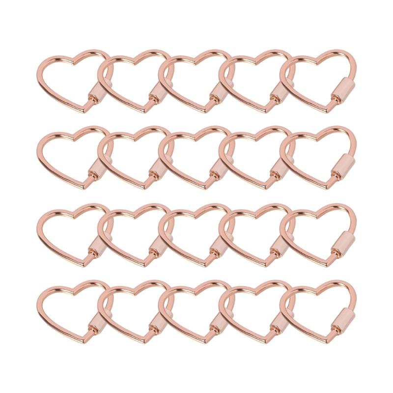 Sturdy Alloy Heart Shaped Keychain Clip Dog Chain Buckle Jewelry Making Supply For Bags Purses DIY Jewelry Accessories