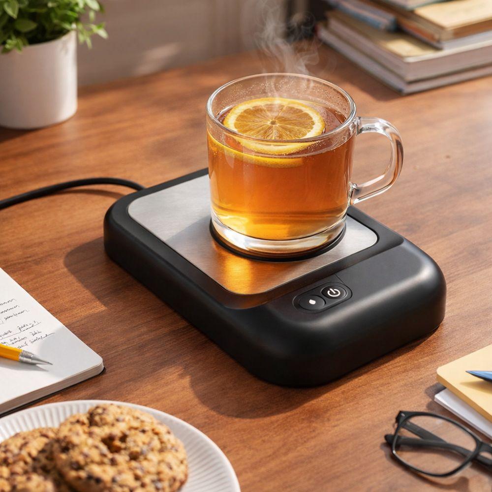 Intelligent Electric Cup Warmer Energy Saving Anti-slip Base Cup Heating Pad Rapid Warming Low Noise Coffee Mug Warmer Office