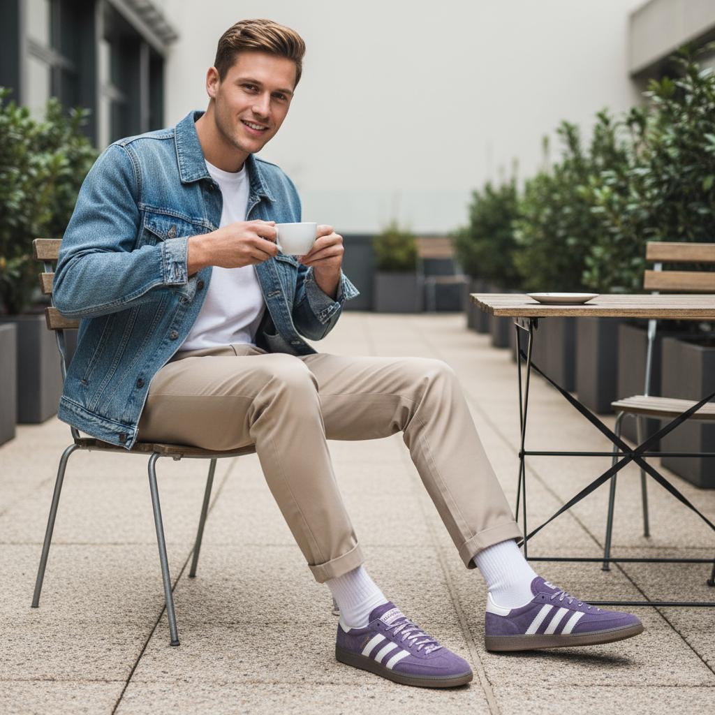 Adidas Originals Handball Special Kožené Módní Pohodlné Nízké Tenisky Unisex Fialové KI5943