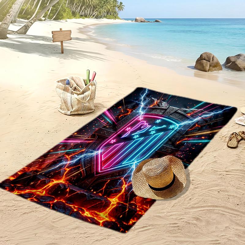 Atletico Madrid Printed Beach Towel Quick Dry Soft TowelPortable Large Rectangular Beach Blanket for Travel Swimming Pool