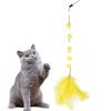 Cat Toy Wool Ball Cat Toys Interactive Teather Toys for Cats Sticks Colorful Plush Ball String Cats Toy with Bell Pet Supplies