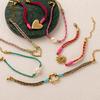 Stainless Steel New Fresh Love Sun Colored Rope Dopamine Bracelet Women's Gold Plated Color Preserving