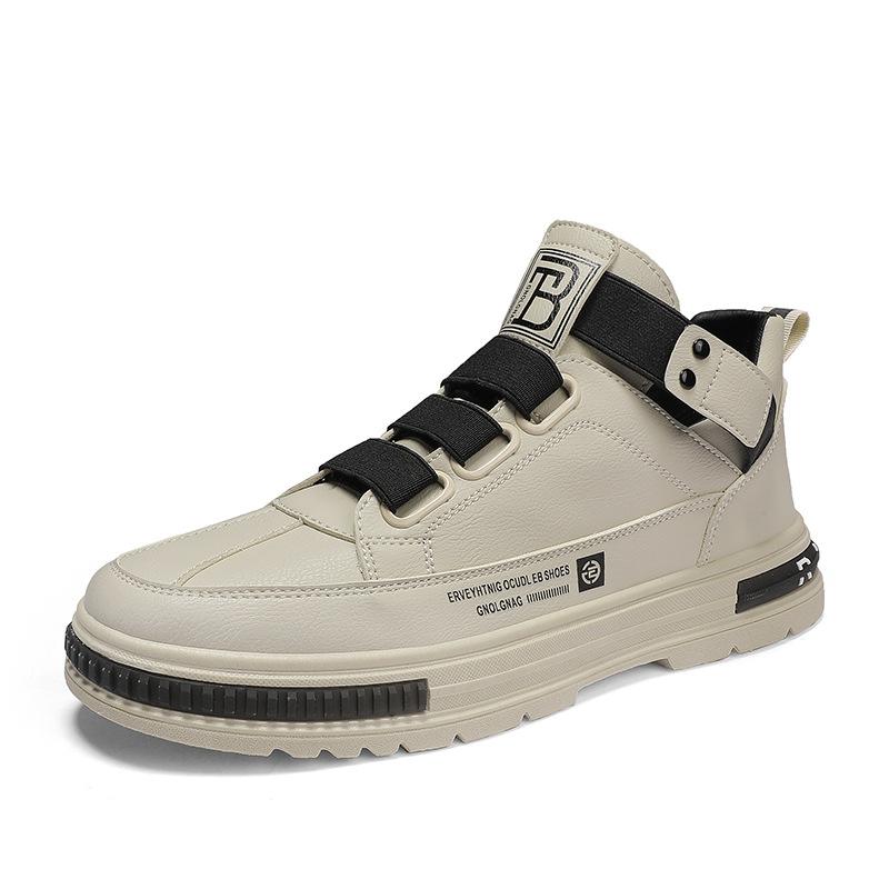 22 Autumn Youth Wear Waterproof Casual Leather Shoes Classic High-top Board Shoes