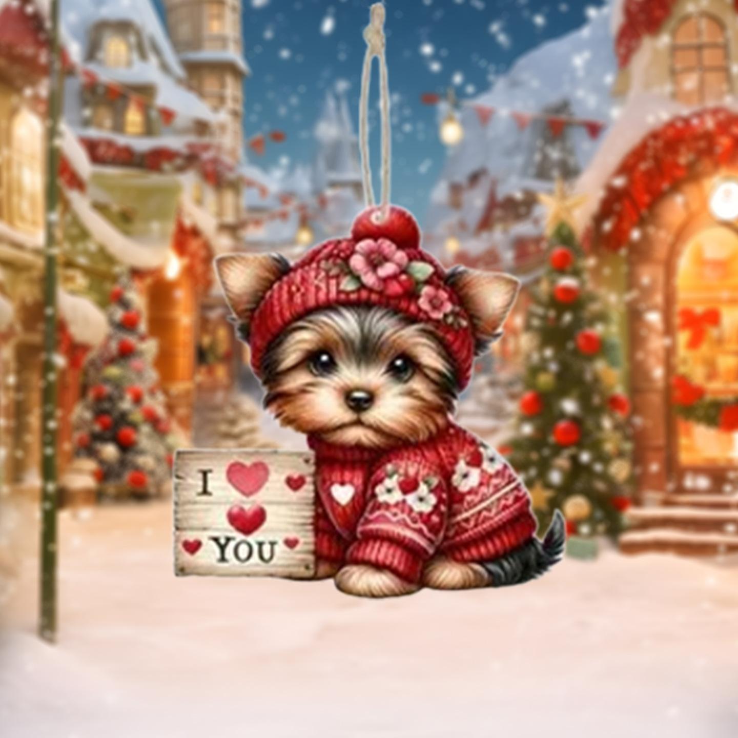 

2D Симпатичный автомобильный акриловый плоский брелок для зеркала заднего вида One Size красный