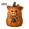 Handmade Felt Animal Figurines Rustic Farmhouse Ornaments Cute Cow/Pumpkin/Rooster Figurines Decorative Animals Fall Tabletop Decorations with Hemp