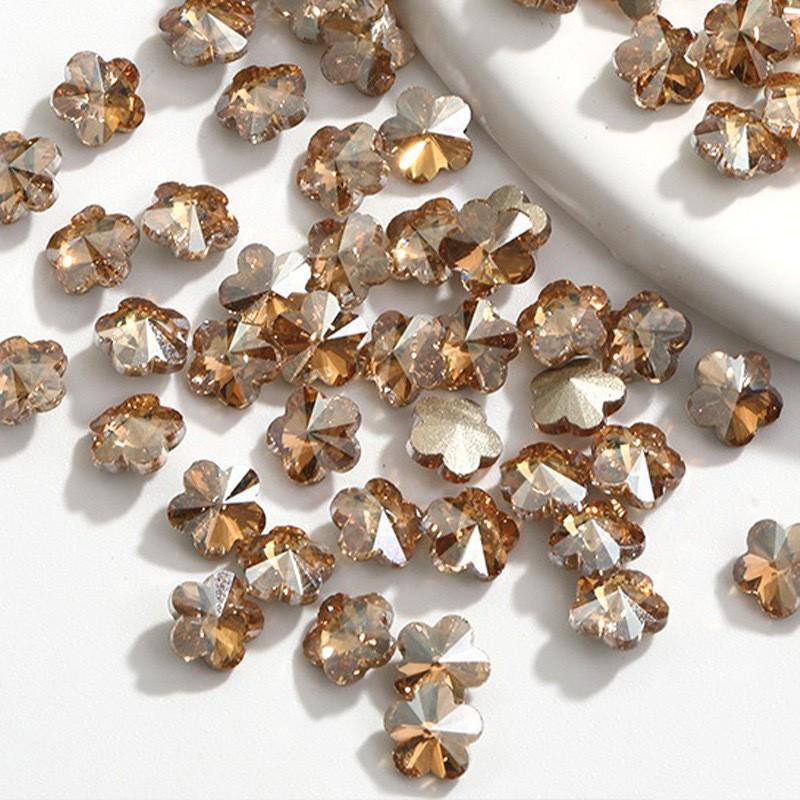 K9 Champagne Nail Art Rhinestone Jewelry - High Quality Irregular Crystal, Fat Square, Water Drop, Heart-Shaped Decorations